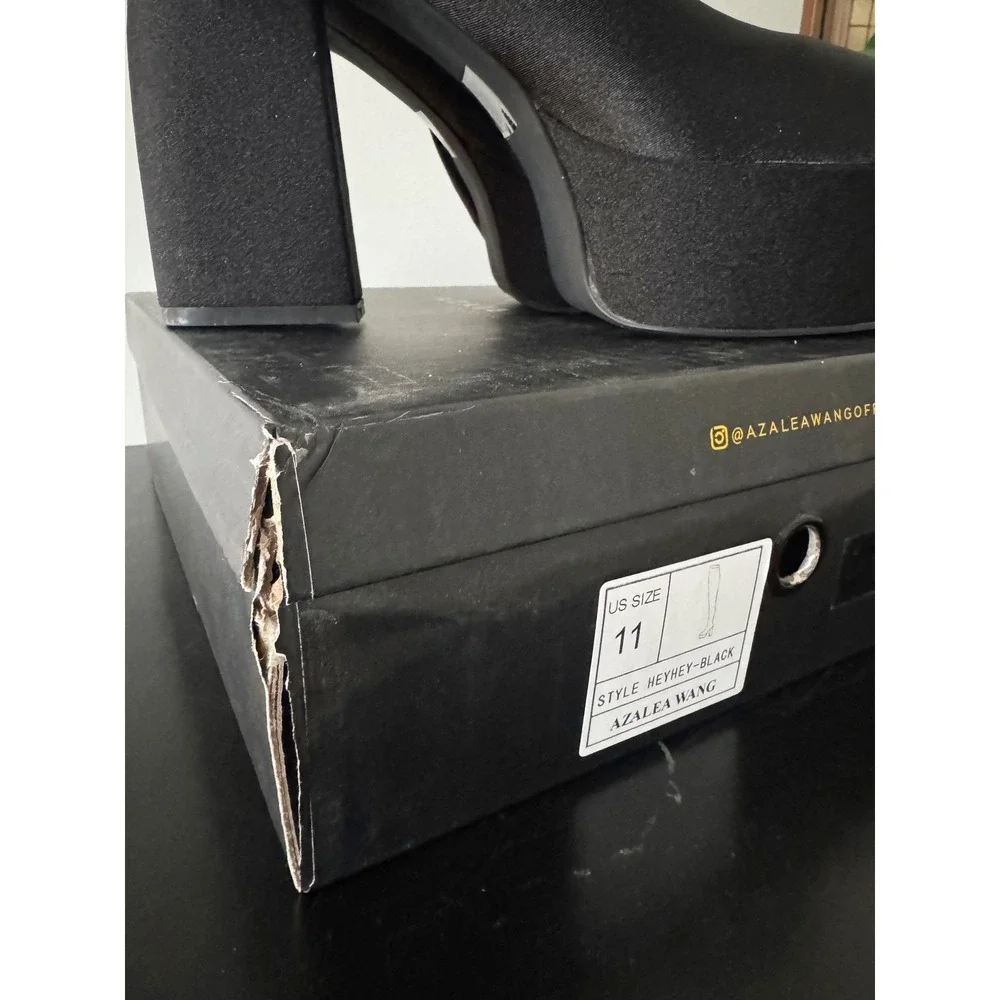 Azalea‎ Wang Heyhey Black Platform Pant Boots 11 Clubwear baddie 90s Goth NIB
